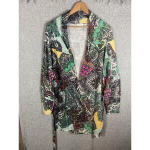 Sundance Impressions Boho Linen & Cotton Cardigan Women’s L Western Farm core